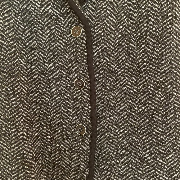 Talbot's 100% Pure Merino Wool Tweed Black and White Jacket (Size Medium) - Picture 5 of 7